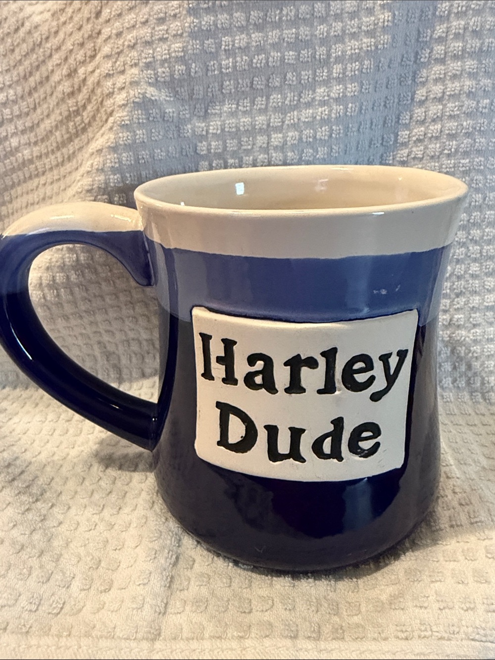 Harley Dude Blue Ceramic Coffee Mug